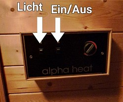 Schalter Finnische Sauna